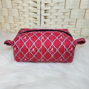 Handmade University Of Alabama Quilted Boxy Bag Makeup Travel Lined